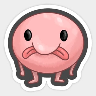 Standing Blob Fish Sticker